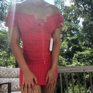 Red fashion nova dress